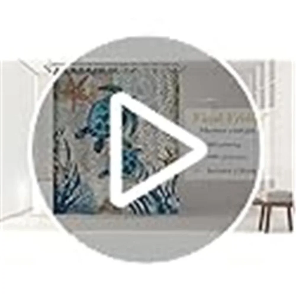 Nautical Green Sea Turtles Beach Theme Fabric Shower Curtain Sets Bathroom Blue